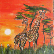 Giraffes in the wild
